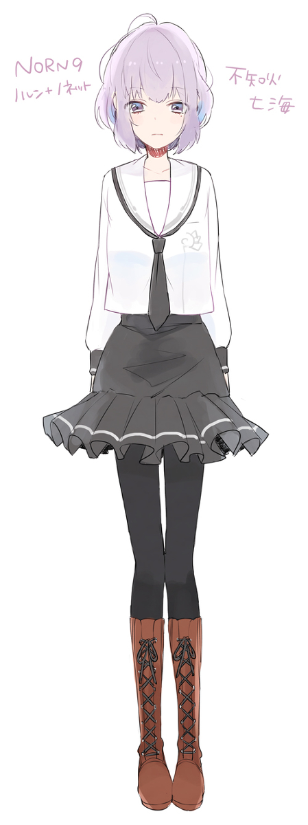 gomi_chiri, norn9, purple_hair, shiranui_nanami, violet_eyes