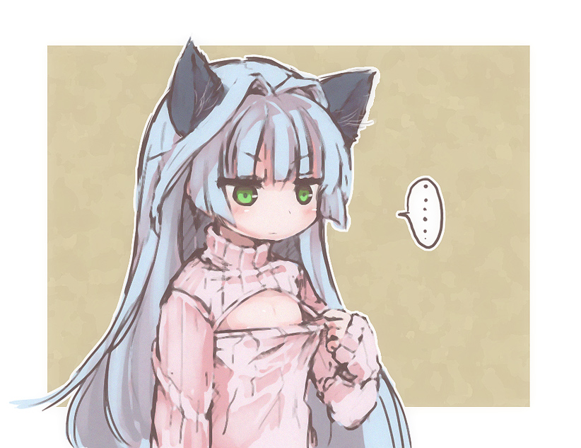 ..., 1girl, animal_ears, blue_hair, cat_ears, ciel_nosurge, eyebrows, eyebrows_visible_through_hair