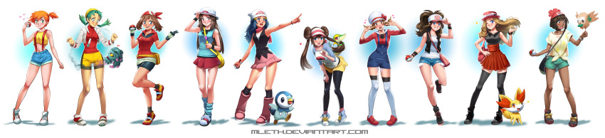 6+girls, absurdres, bandana, beanie, blue_(pokemon), crystal_(pokemon), dark_skin, female_protagonist_(pokemon_sm)
