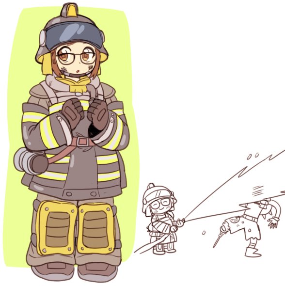 1boy, 1girl, :o, alternate_costume, belt, black-framed_eyewear, blush, boots