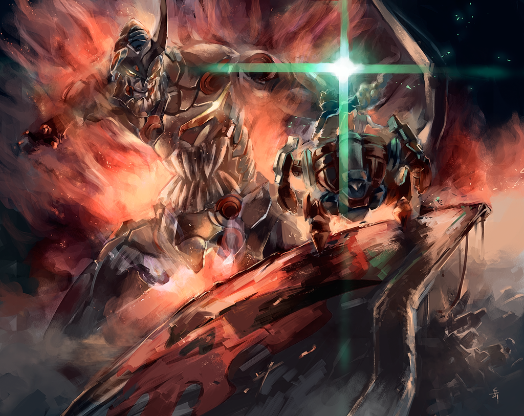 epic, lagann, lazengann, lens_flare, mecha, nia_teppelin, simon, super_robot