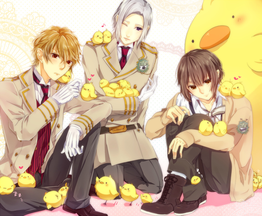 igarashi_haru, onoco, saginomiya_rei, takamine_riku, zettai_kaikyuu_gakuen