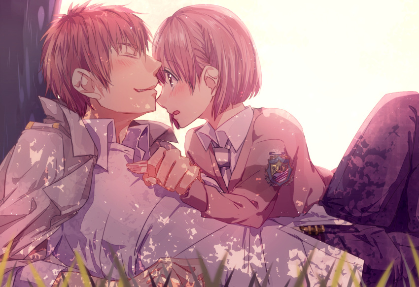 brown_eyes, brown_hair, fujieda_neri, nanase_touya, onoco, zettai_kaikyuu_gakuen