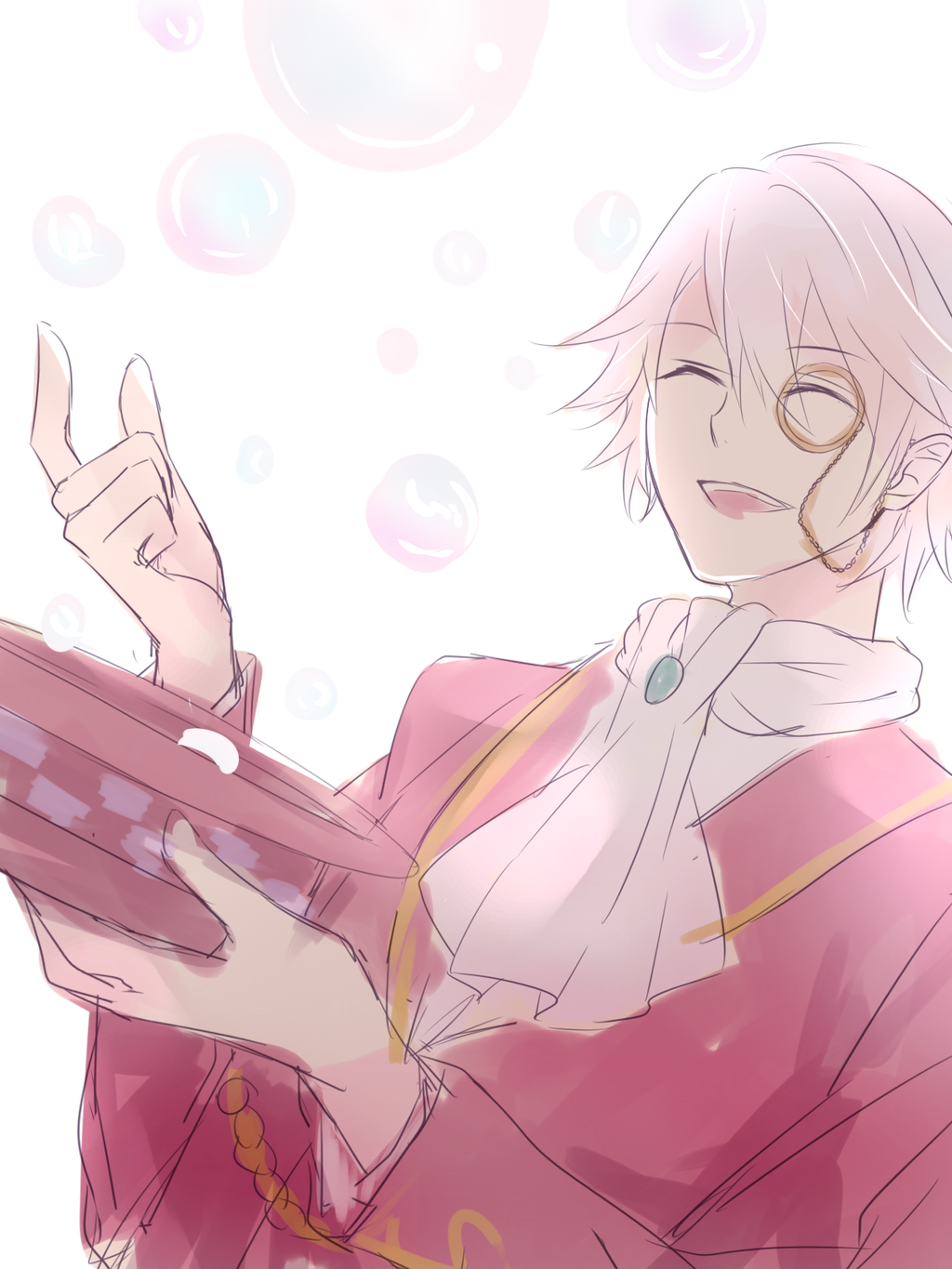 charlie_(meiji_tokyo_renka), meiji_tokyo_renka, onoco, white_hair, yellow_eyes