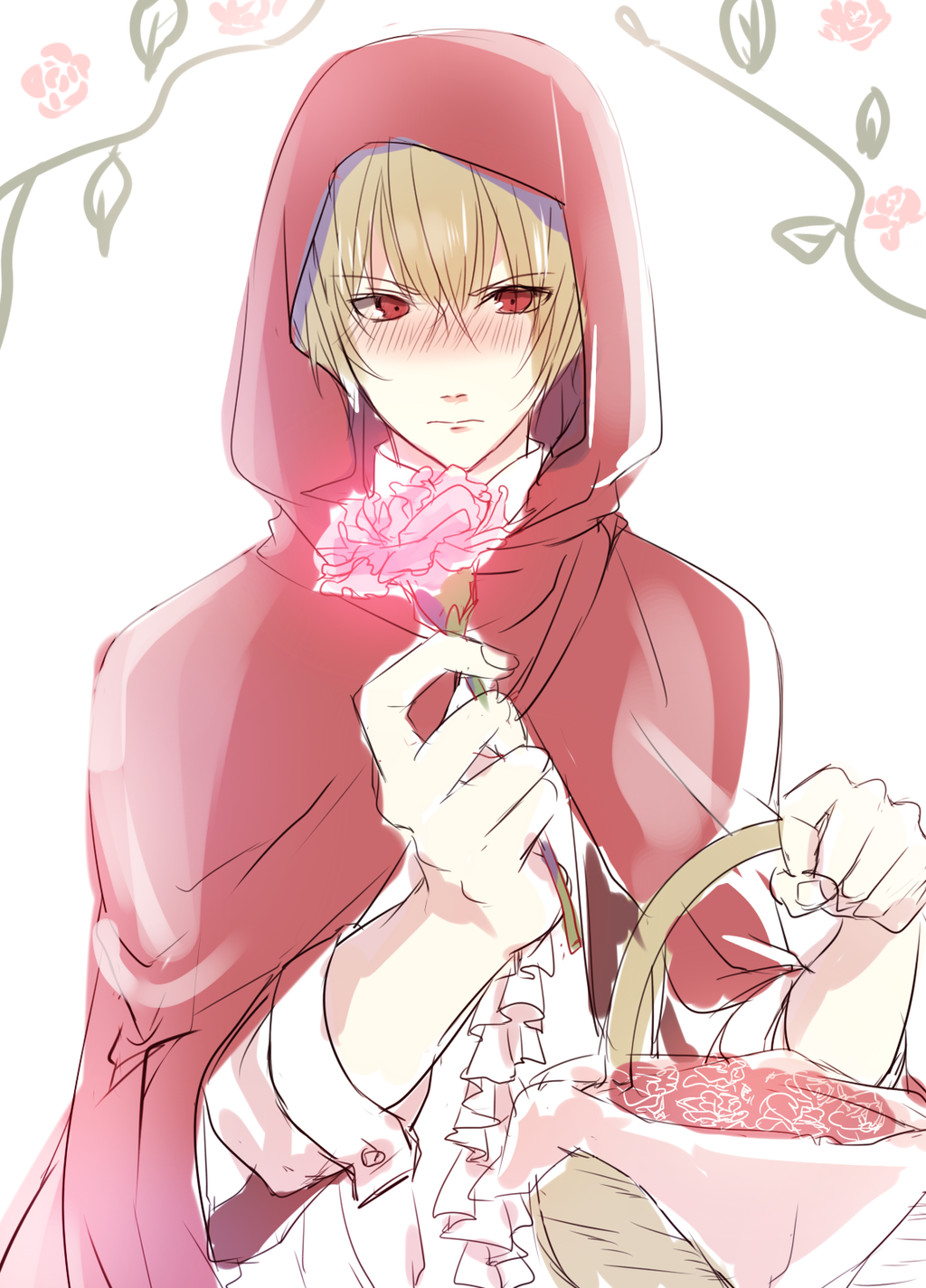 akazukin_(taishou_x_alice), blonde_hair, onoco, red_eyes, taishou_x_alice