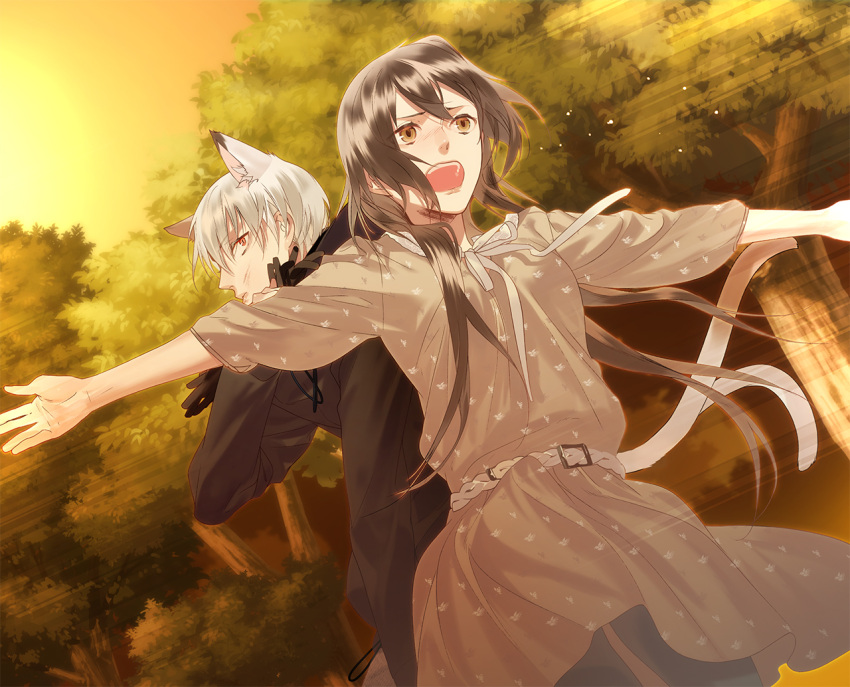 akane_rin, ayakashi_gohan, brown_eyes, brown_hair, hana_suou, kazuaki
