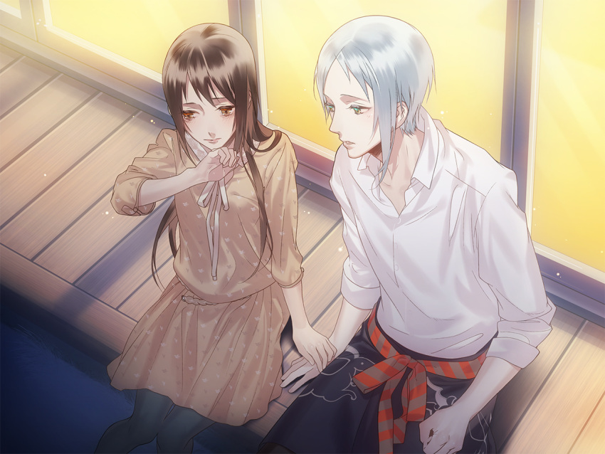 akane_rin, ayakashi_gohan, brown_eyes, brown_hair, kazuaki, komori_gin