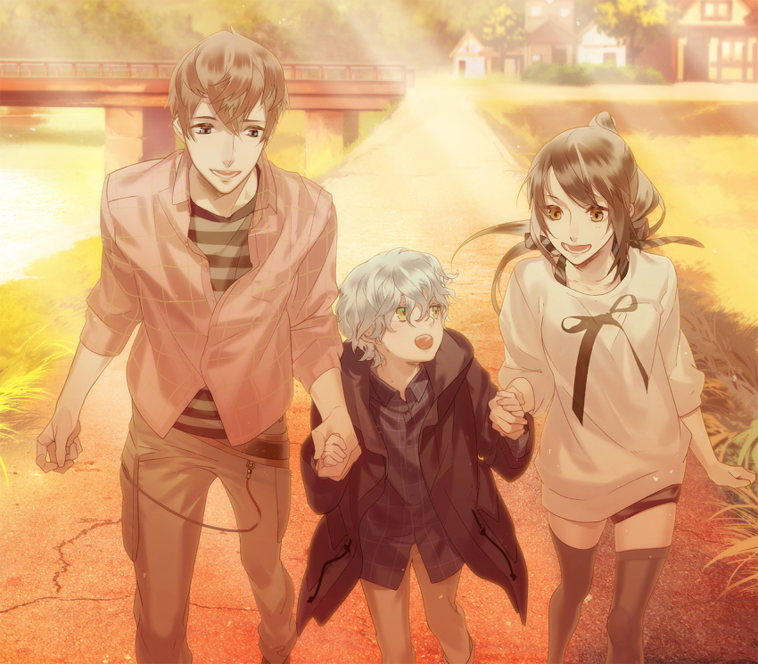 akane_rin, ayakashi_gohan, brown_eyes, brown_hair, kazuaki, komori_tsuzuri, serigano_manatsu