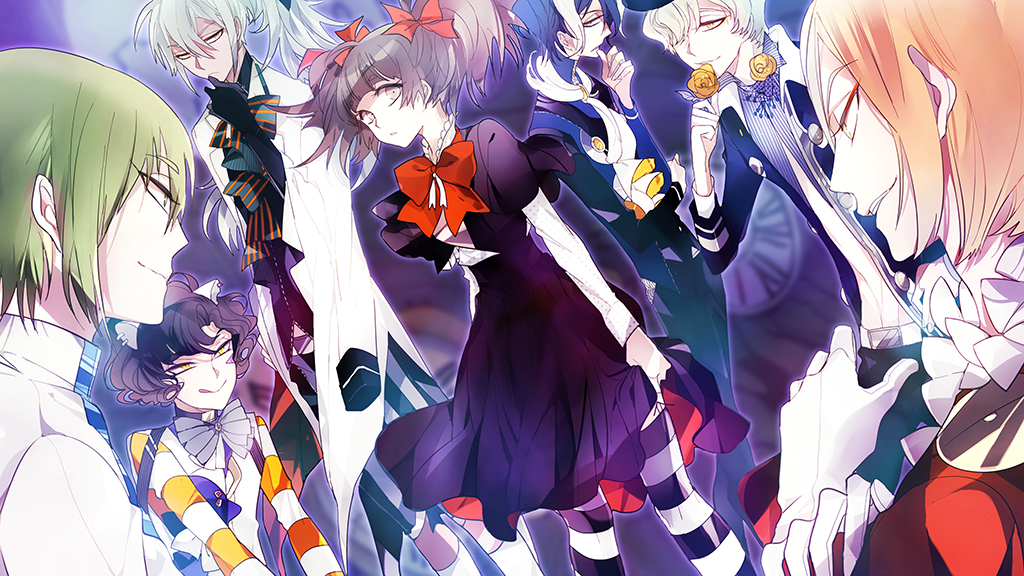 alice=alice, boushiya_(alice=alice), chesire_neko, king_(alice=alice), kuro_usagi_(alice=alice), sakuraba_asuka, sangatsu_usagi, suou