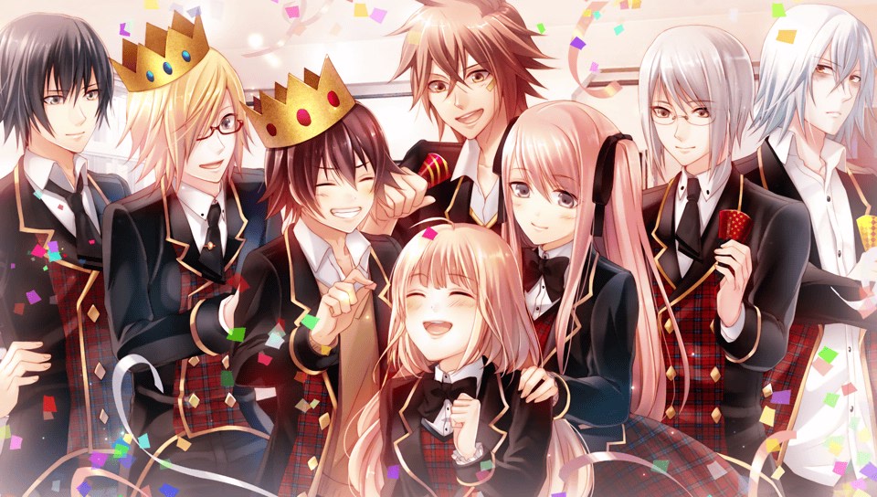 akechi_kenichirou, brown_eyes, brown_hair, eikoku_tantei_mysteria, emily_(eikoku_tantei_mysteria), erlock_holmes, jack_millers, jean_lupin_(eikoku_tantei_mysteria)