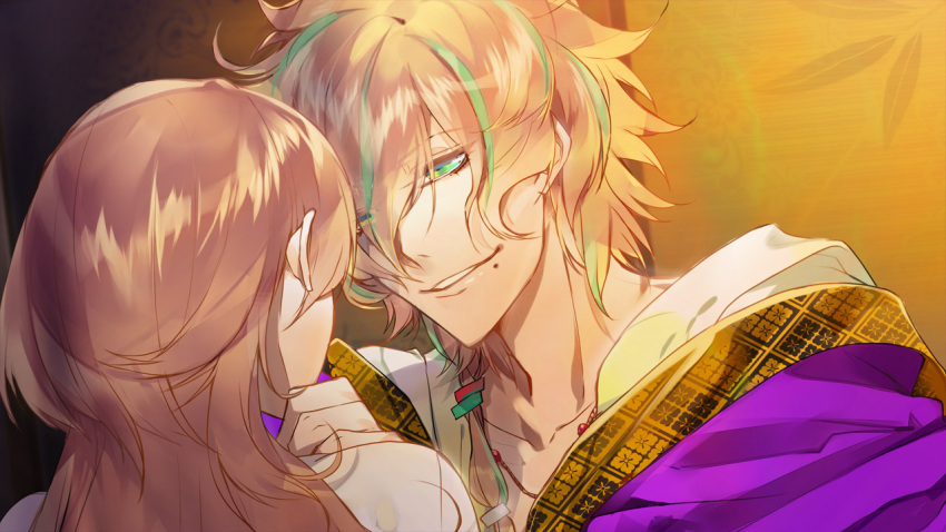 blonde_hair, green_eyes, gyakuten_yoshiwara, hidetomi_misawo, hs_(artist), tokiwa_(gyakuten_yoshiwara)