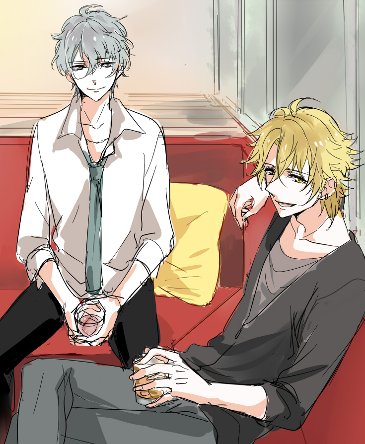 ageha, asahina_iori, asahina_kaname, brothers_conflict, brown_eyes, grey_hair