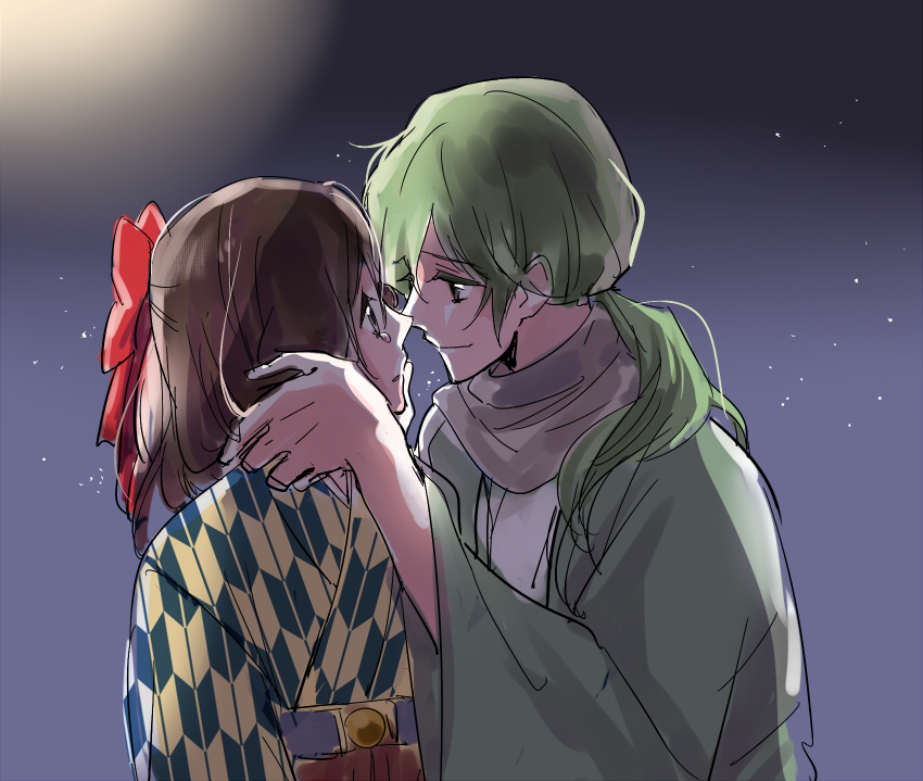 ageha, ayazuki_mei, green_eyes, green_hair, hishida_shunsou, meiji_tokyo_renka