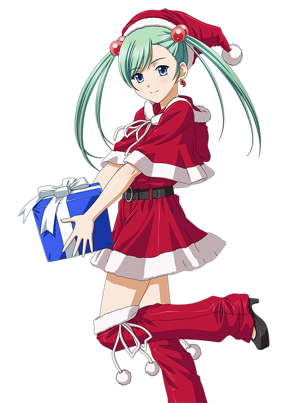 1girl, belt, blue_eyes, box, capelet, earrings, eyebrows, eyebrows_visible_through_hair