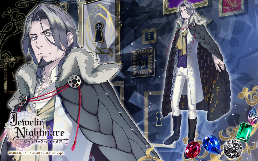 blue_eyes, grey_hair, jewelic_nightmare, lord_carmina, yamamoto_kana