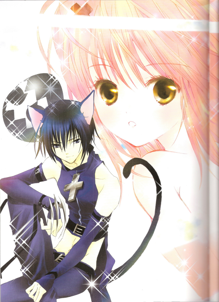 animal_ears, binding_discoloration, black_lynx, hinamori_amu, peach-pit, shugo_chara!, tsukiyomi_ikuto