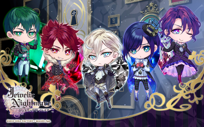 adamas_(jewelic_nightmare), alen_(jewelic_nightmare), blonde_hair, blue_eyes, emer_(jewelic_nightmare), jewelic_nightmare, ru_(jewelic_nightmare), saphy_(jewelic_nightmare)