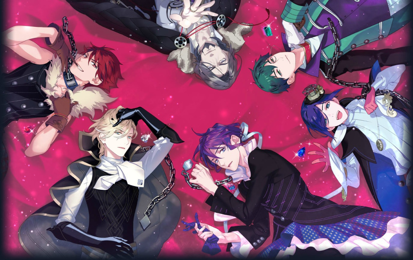 adamas_(jewelic_nightmare), alen_(jewelic_nightmare), blonde_hair, blue_eyes, emer_(jewelic_nightmare), jewelic_nightmare, lord_carmina, ru_(jewelic_nightmare)