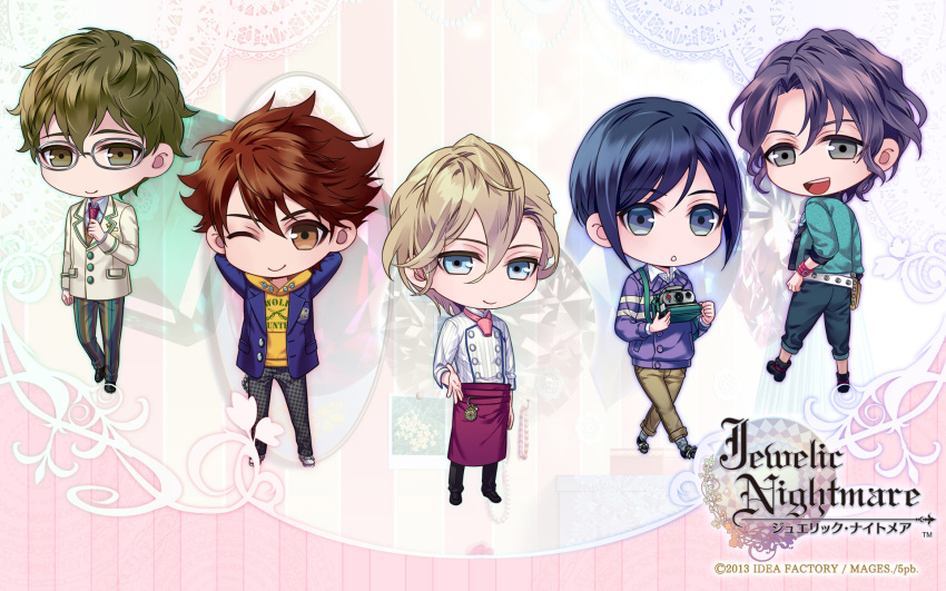 ayase_nanami, blonde_hair, blue_eyes, jewelic_nightmare, sensui_takuma, sumeragi_seiichirou, sumihara_aoshi, togari_kou