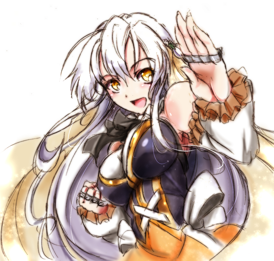 1girl, alstroemeria_(flower_knight_girl), bow, brass_knuckles, breasts, fighting_stance, flower_knight_girl, frills