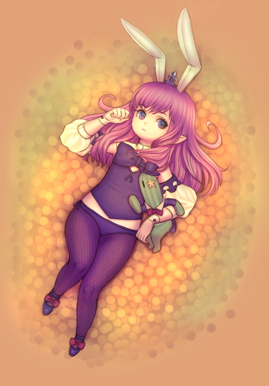 1girl, animal_ears, black_legwear, black_panties, character_doll, detached_sleeves, final_fantasy, final_fantasy_xiv