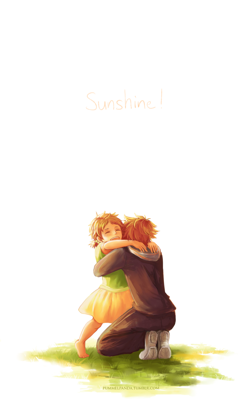 1boy, 1girl, barefoot, brother_and_sister, closed_eyes, grass, haikyuu!!, highres