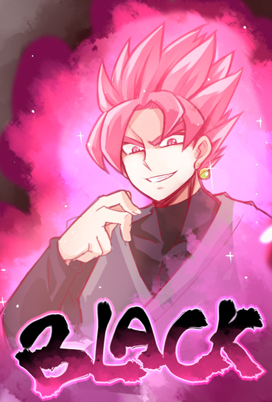 1boy, aura, character_name, ditienan_ddn, dragon_ball, dragon_ball_super, gokuu_black, grin