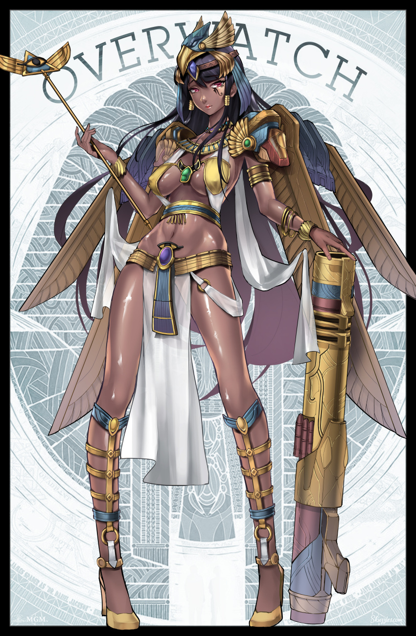 1girl, absurdres, alternate_eye_color, alternate_hair_length, alternate_hairstyle, armlet, between_breasts, bracelet