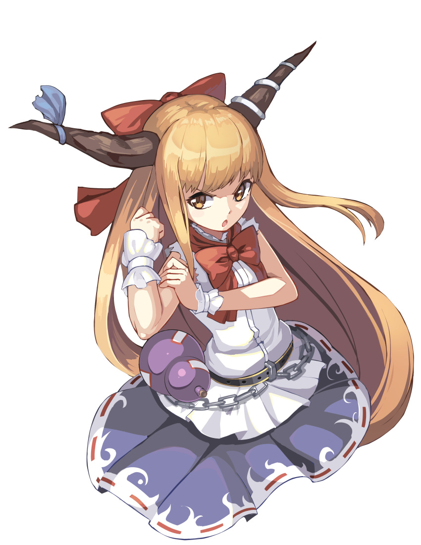 1girl, absurdres, bangs, belt, bow, brown_eyes, brown_hair, chain