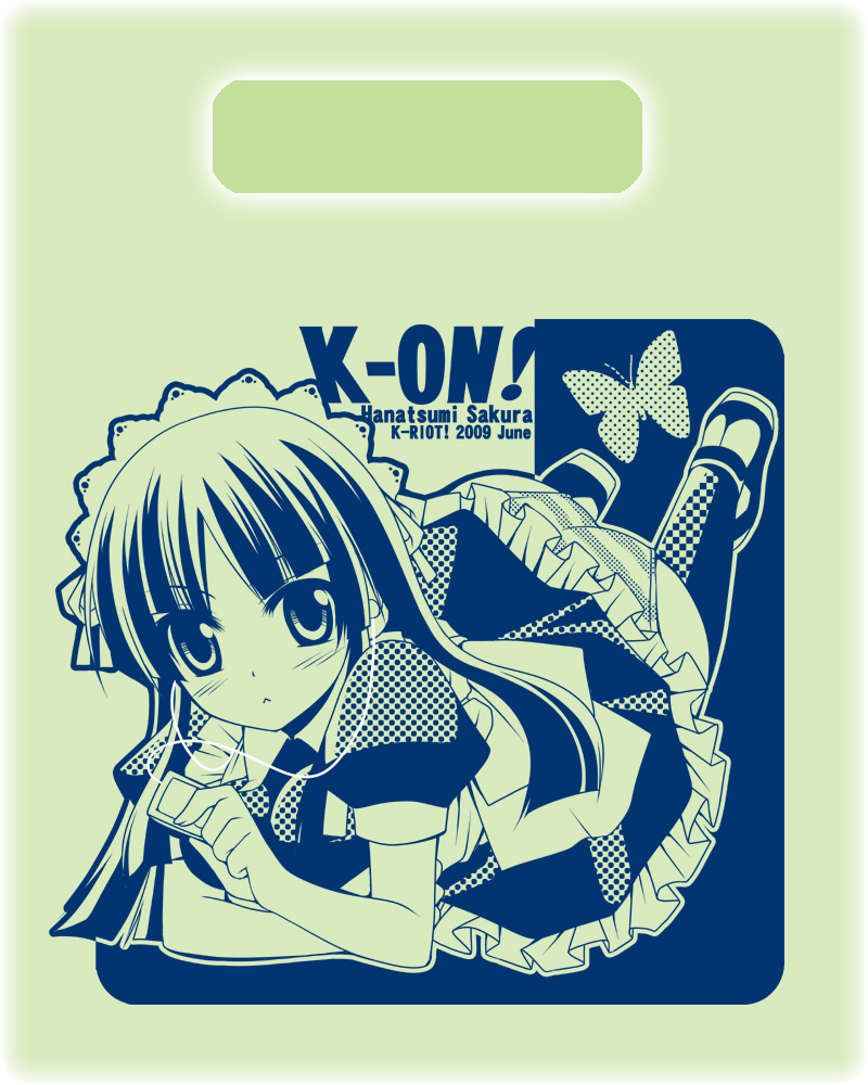 alternate_costume, apron, bangs, blunt_bangs, digital_media_player, enmaided, hanatsumi, headdress