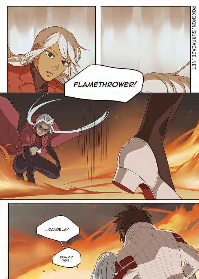 blanche_(pokemon), candela_(pokemon), comic, english, fire, noire_(numina), numina, pantyhose