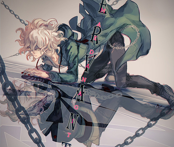 1boy, dangan_ronpa, dual_persona, hikagami_yukiri, hood, hooded_jacket, jacket, komaeda_nagito