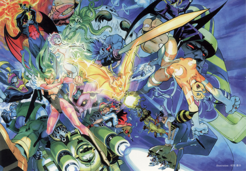 abs, anakaris, animal_ears, anita_(vampire), antennae, arms_up, aulbath, bat
