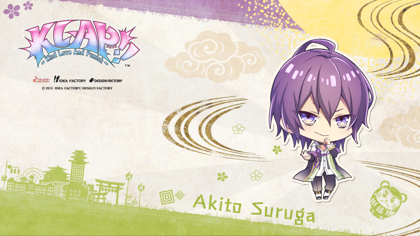 kawahito_yasutake, klap!!, purple_eyes, purple_hair, suruga_akito