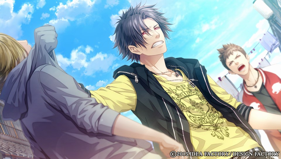 black_hair, kawahito_yasutake, klap!!, mimisaka_toma, red_eyes