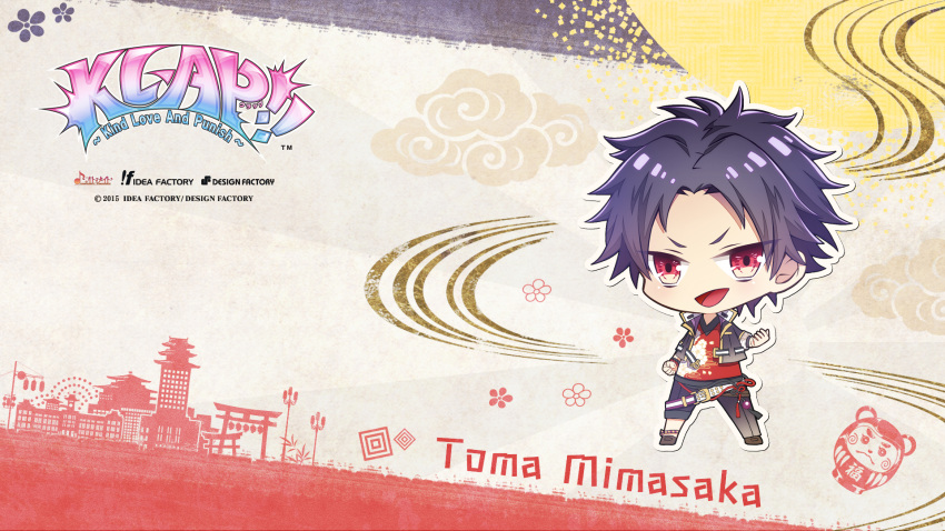 black_hair, kawahito_yasutake, klap!!, mimisaka_toma, red_eyes