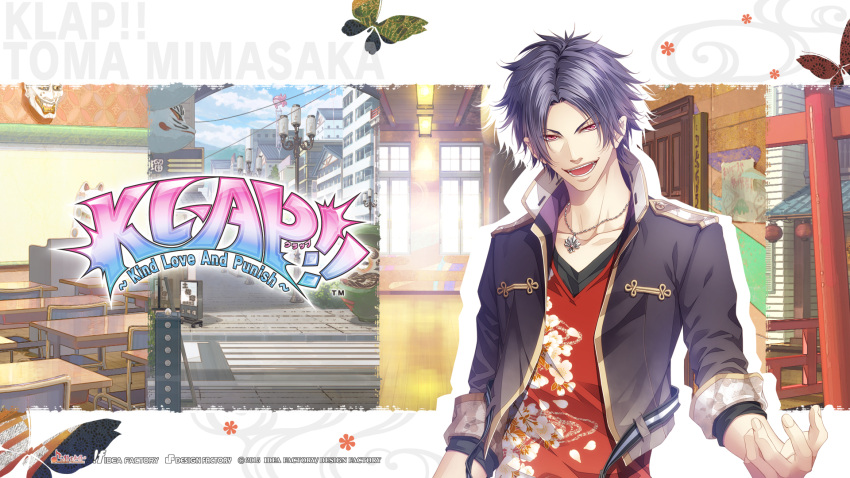 black_hair, kawahito_yasutake, klap!!, mimisaka_toma, red_eyes