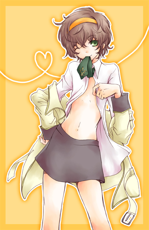 brown_hair, code_geass, crossdressing, crossdressinging, green_eyes, hairband, kururugi_suzaku, muu