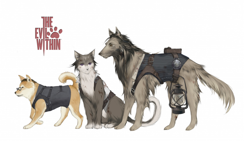 animalization, cat, dog, highres, josco, joseph_oda, julie_kidman, no_humans