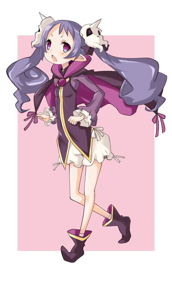 1girl, capelet, disgaea, iwasi-r, majorita_(disgaea), makai_senki_disgaea_5, open_mouth, pointy_ears