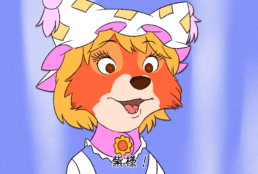 1girl, commentary, disney, fake_screenshot, furry, hat, heart, heart-shaped_pupils