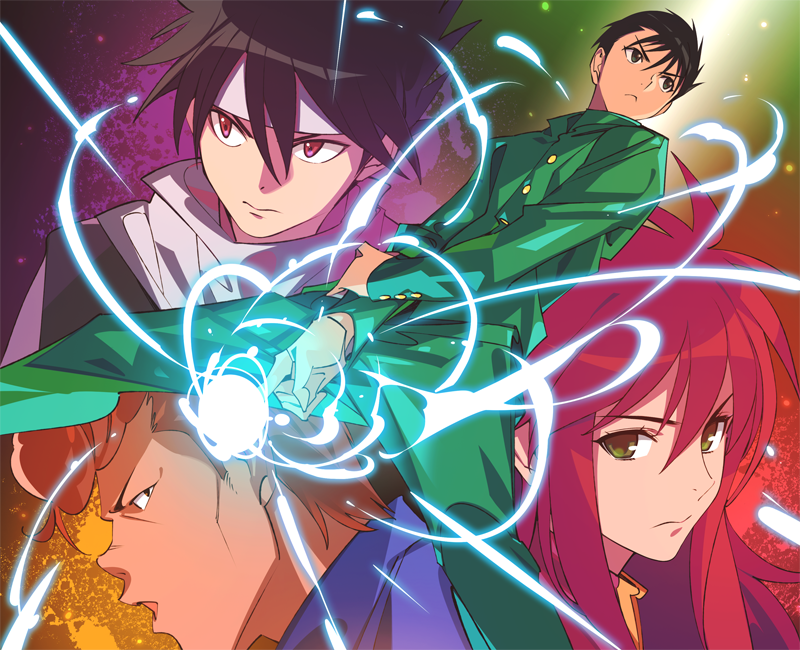 4boys, black_hair, brown_hair, gakuran, green_eyes, hiei, kurama, kuwabara_kazuma