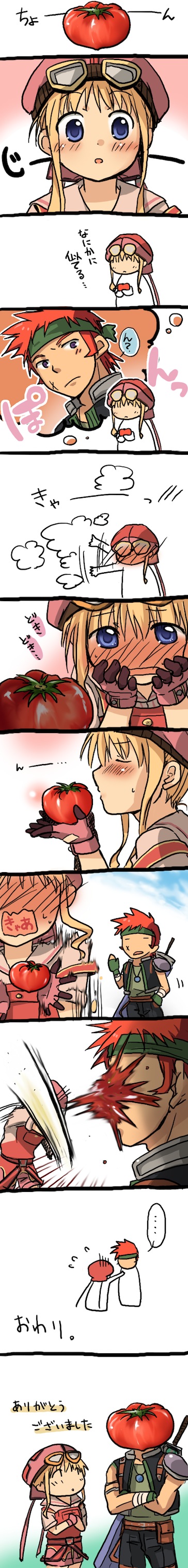 1boy, 1girl, absurdres, agate_crosner, bittsu_(v1tz), blonde_hair, blue_eyes, blush