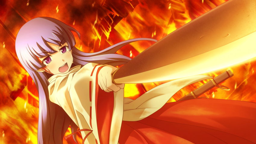 1girl, artist_check, blue_hair, crying, fire, furude_ouka, game_cg, higurashi_no_naku_koro_ni