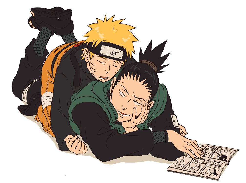 2boys, black_hair, blonde_hair, closed_eyes, comic, enui, fudanshi, headband