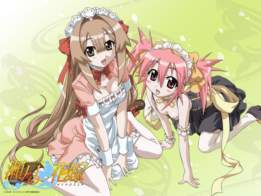 cleavage, edomae_luna, edomae_lunar, garter_belt, highres, lingerie, maid, seto_no_hanayome