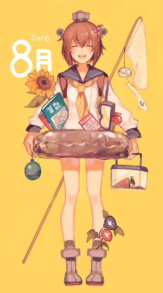 2016, :d, ^_^, blush, book, boots, brown_hair, butterfly_net