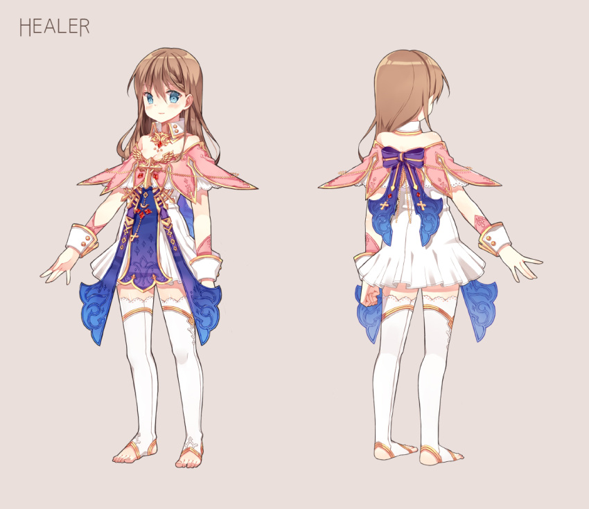 1girl, bare_shoulders, blonde_hair, blue_eyes, blush, diten, long_hair, original
