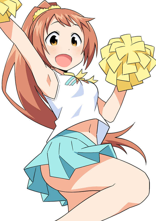 1girl, anbe_masahiro, arm_up, armpits, arms_up, bow, brown_eyes, brown_hair