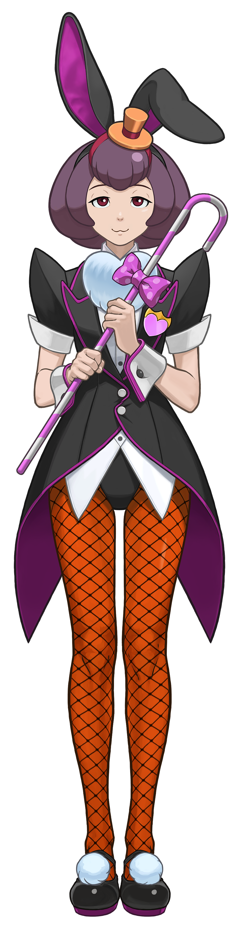1girl, absurdres, animal_ears, artist_request, badge, black_shoes, brown_legwear, bunnysuit